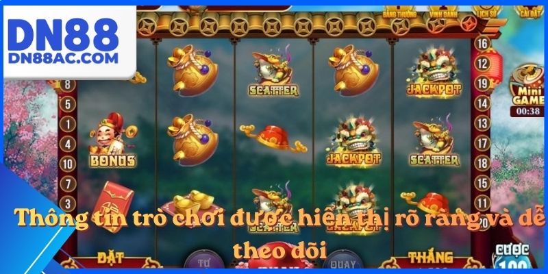 Thông tin trò chơi được hiển thị rõ ràng và dễ theo dõi