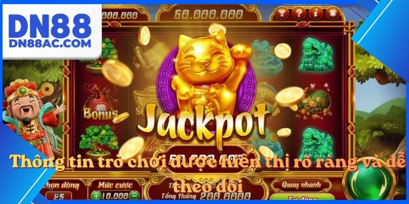 Thông tin trò chơi được hiển thị rõ ràng và dễ theo dõi